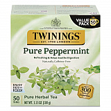 Tea Bags, Pure Peppermint, 0.07 oz Tea Bag, 50/Box (TNA53650)