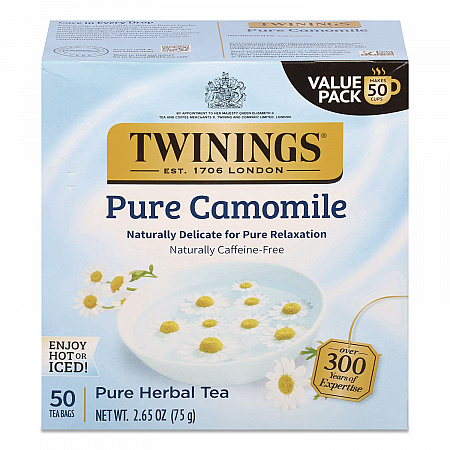 Tea Bags, Pure Camomile, 0.05 oz Tea Bag, 50/Box (TNA53651)
