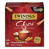Tea Bags, Chai Black Tea, 0.07 oz Tea Bag, 50/Box (TNA55503)