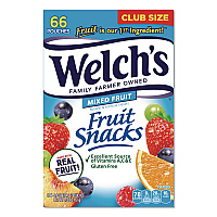 Mixed Fruit Snacks Club Size, 0.8 oz Packet, 66/Box (24328406)