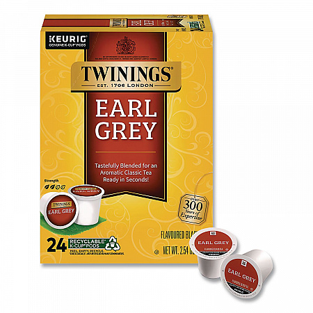 Tea K-Cups, Earl Grey, 0.11 oz K-Cups, 24/Box (85783)