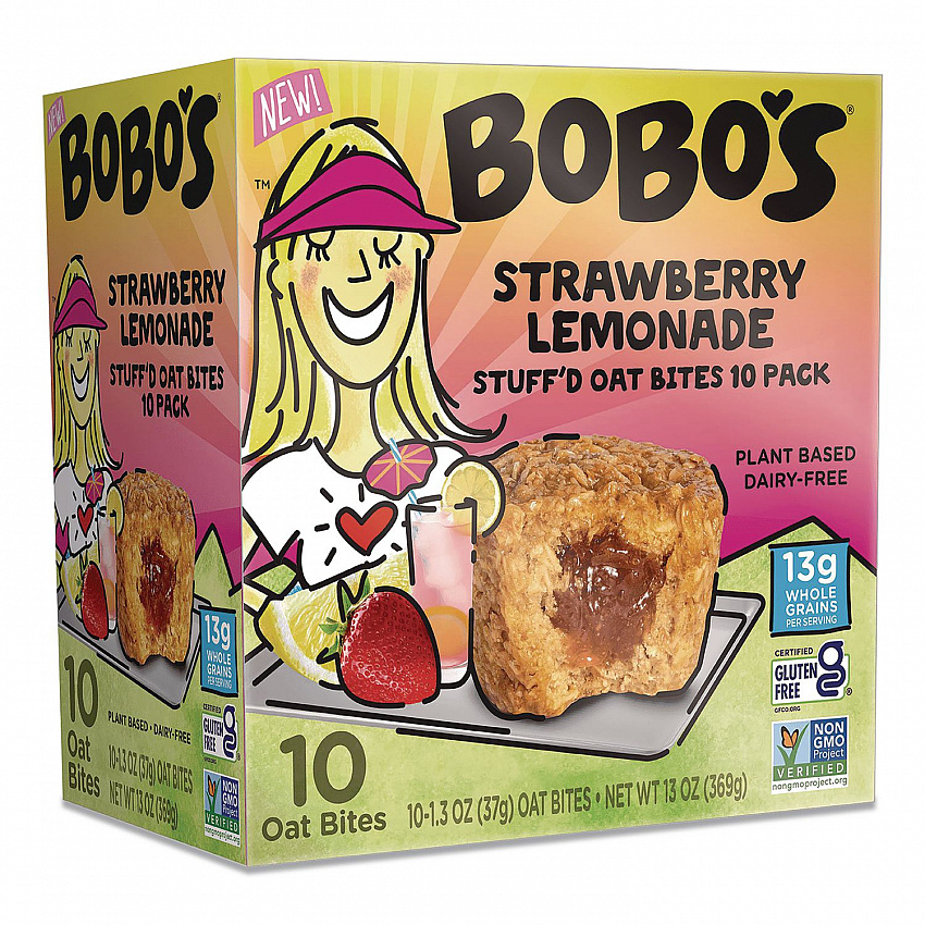 Stuff'd Oatmeal Bites, Strawberry Lemonade, 1.3 oz Individually Wrapped, 10/Box (BBO00543)