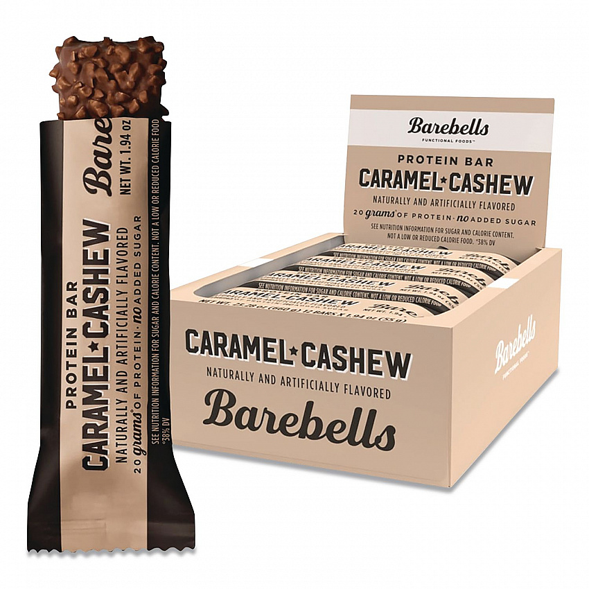 Caramel Cashew Protein Bars, 1.94 oz Individually Wrapped, 12/Box (VTN42966)