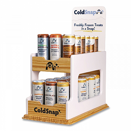 Display Rack, Holds 36 Pods, 9 x 17.25 x 11.25, White/Brown (101993)