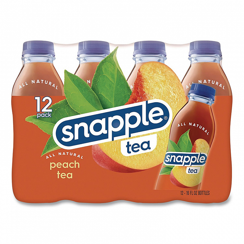 Flavored Tea, Peach, 16 oz Bottle, 24/Carton (CAD00783)