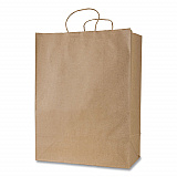 Get Reddi Paper Bags, Mercado Size, 65# Basis Weight, Twisted Rope Handles, 13 x 7 x 17, Brown, 250/Carton (KRFTW13717)