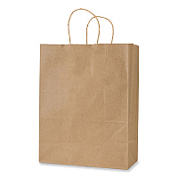 Get Reddi Paper Bags, Mega Size, 70# Basis Weight, Twisted Rope Handles, 18 x 7 x 18.75, Brown, 200/Carton (KRFTW18719)