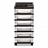 Six-Drawer Durable Storage Cart, Plastic, 15 lb Capacity, 12.13 x 14.38 x 26.38, Clear/Black (270013116862)