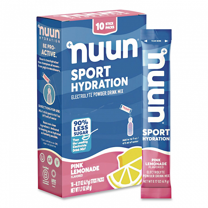 Sport Hydration Electrolyte Powder Drink Mix, Pink Lemonade, 0.17 oz Stick, 10/Box (02392)
