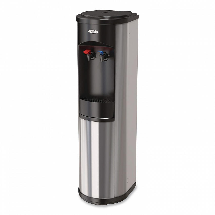 Hot 'N Cold Artesian Stainless Steel Water Dispenser, 5 gal, 12 x 12.5 x 38.08, Stainless Steel/Black (504540C)