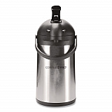Stainless Steel Airpot, 192 oz, Silver/Black (CPAP35)