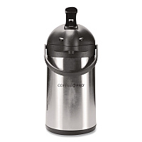 Stainless Steel Airpot, 192 oz, Silver/Black (CPAP35)