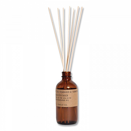 Reed Diffuser, Teakwood and Tobacco, 3.5 oz, 4.25