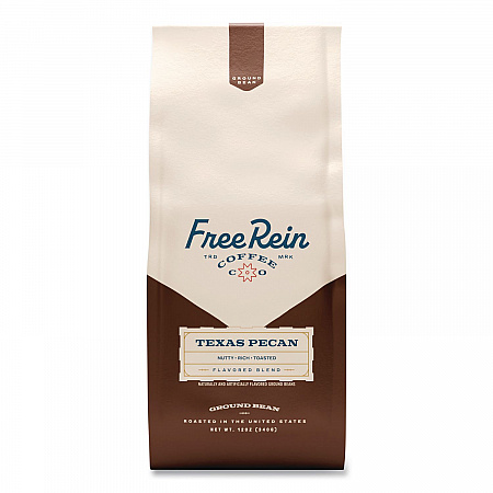 Free Rein Ground Coffee, Texas Pecan, 12 oz Bag (FRE36366)