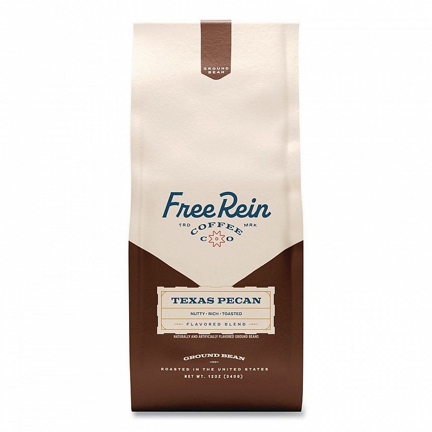 Free Rein Ground Coffee, Texas Pecan, 12 oz Bag (FRE36366)