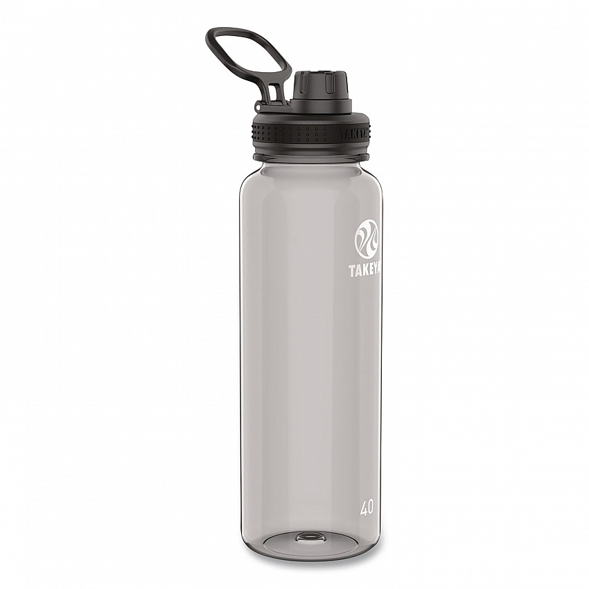 Tritan Plastic Water Bottle, 40 oz, Stormy Black (50412)