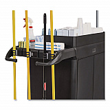 QuickClips, for Rubbermaid Commercial FG618900BLA/2202581, Resin, Black, 6/Carton (2202589)