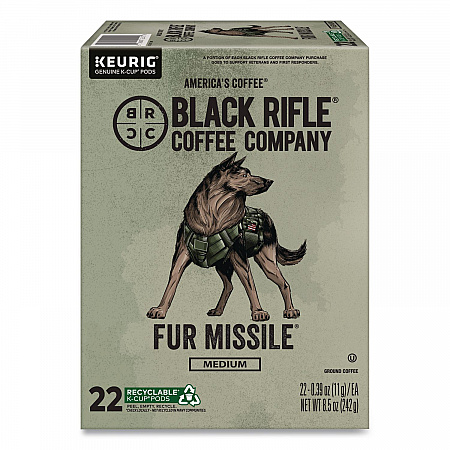 Fur Missile Coffee K-Cups, 22/Box (5510)