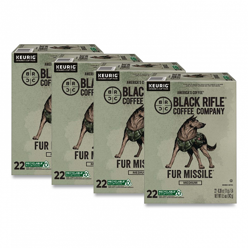 Fur Missile Coffee K-Cups, 22/Box, 4 Boxes/Carton (5510CT)