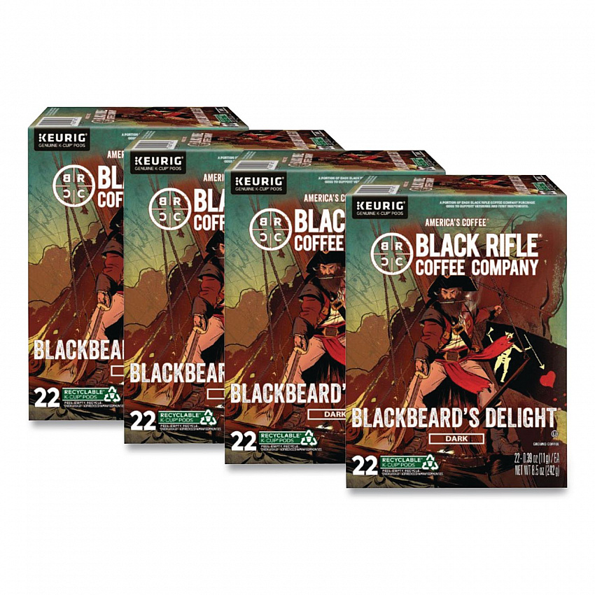 Blackbeard's Delight Coffee K-Cups, 22/Box, 4 Boxes/Carton (0430CT)