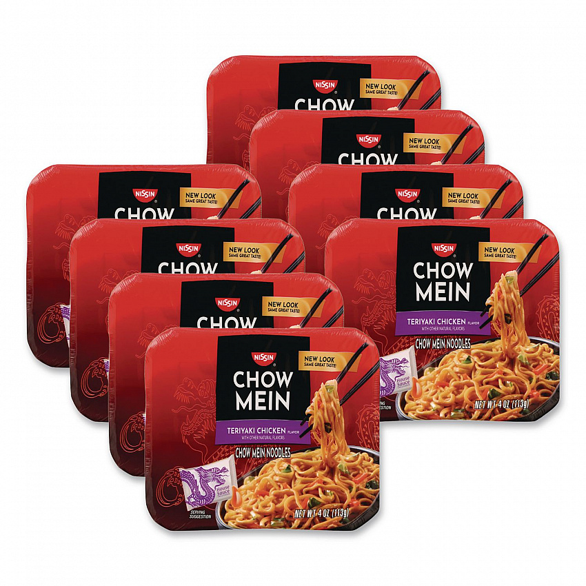 Chow Mein Teriyaki Chicken Noodles, 4 oz, 8/Carton (NIS08729)