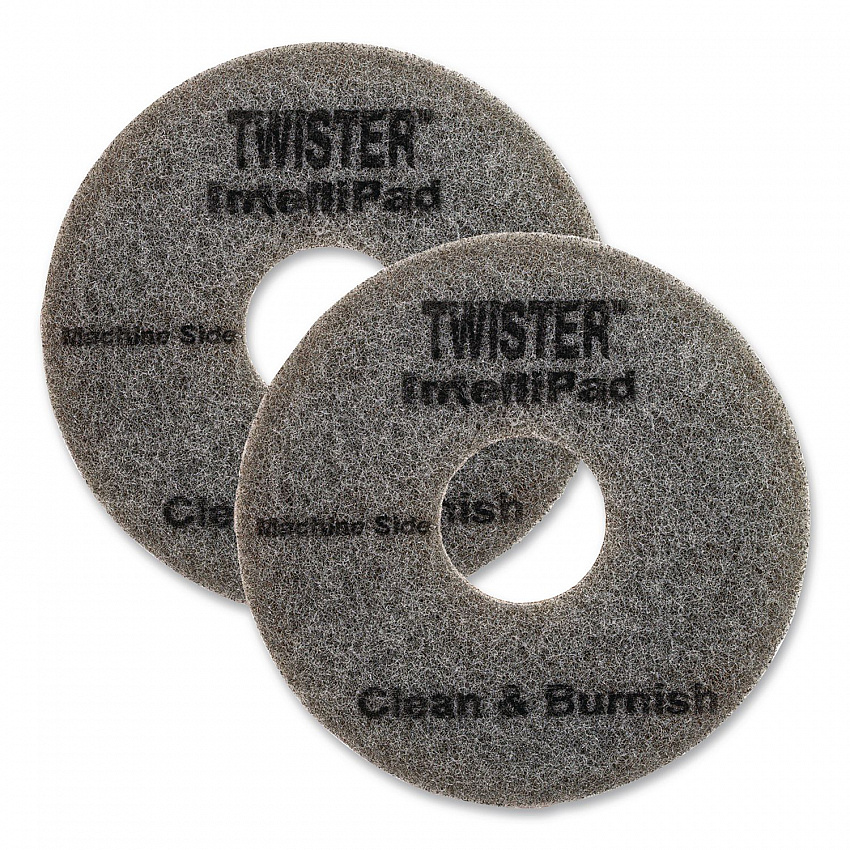 Twister Floor Pad, 8.86" Diameter, Gray, 2/Pack (DD1231448)