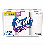 1000 Bathroom Tissue, Septic Safe, 1-Ply, White, 1,000 Sheets/Roll, 12 Rolls/Pack, 4 Packs/Carton (10060)
