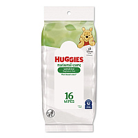 Natural Care Sensitive Baby Wipes, 6.6 x 6.86, Unscented, White, 16/Pack, 16 Packs/Carton (40706)