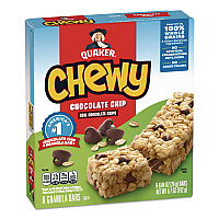 Granola Bars, Chewy Chocolate Chip, 0.84 oz Individually Wrapped, 8/Box (QUA31182)