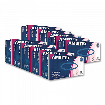 L5201 Series Powder-Free Latex Gloves, Large, 4 mil Thick, 9