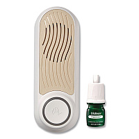 Evaporative Aromatherapy Essential Oil Shower Diffuser/Crisp Mountain Air-Mint and Eucalyptus Oil,4.7 x 4.7 x 7.2,White/Ivory (111501)