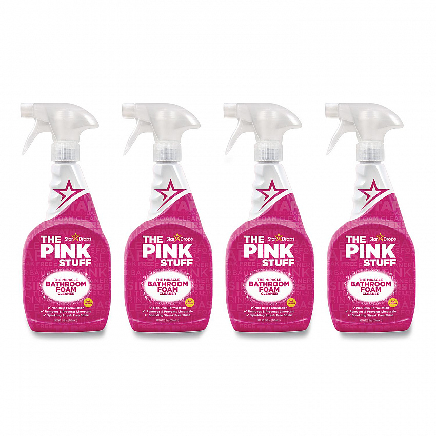 Miracle Bathroom Foam Cleaner, Fruity Scent, 25.4 oz Trigger Spray Bottle, 4/Carton (823787CT)