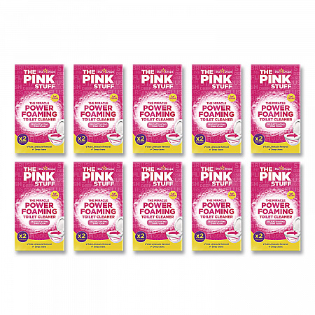 Miracle Power Foaming Toilet Cleaner, Fruity Scent, 3.5 oz Packet, 2 Packets/Box, 10 Boxes/Carton (824996CT)