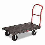Heavy-Duty Platform Truck Cart, 2,000 lb Capacity, 24 x 48 Platform, Black (443600BK)