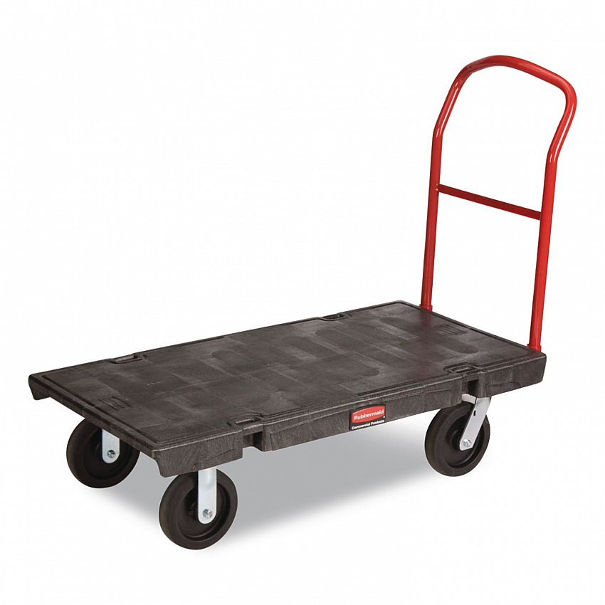Heavy-Duty Platform Truck Cart, 2,000 lb Capacity, 24 x 48 Platform, Black (443600BK)