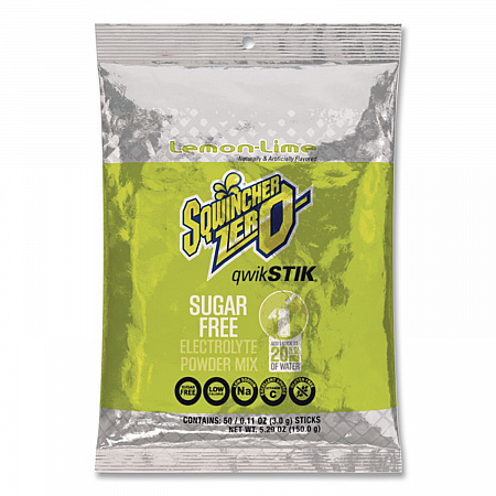 Sugar-Free Qwik Stik Energy Drink Mix, Lemonade, 1.26 oz Packet, 50/Pack (060103LA)