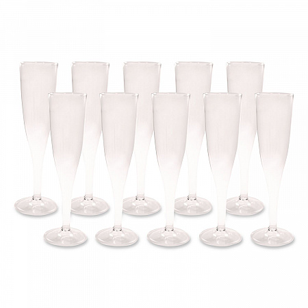 Plastic Champagne Glasses, 5 oz, Clear, 10/Pack (0244Z)