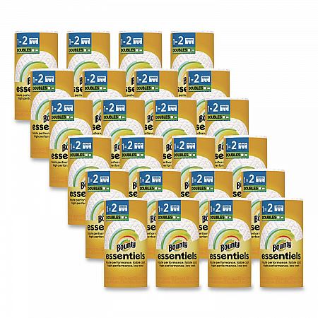 Essentials Select-A-Size Kitchen Roll Paper Towels, 2-Ply, 108 Sheets/Roll, 24 Rolls/Carton (16540)