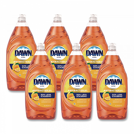 Ultra Antibacterial Dishwashing Liquid, Orange Scent, 38 oz Bottle, 8/Carton (01659)