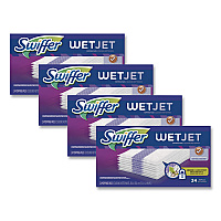 WetJet System Refill Cloths, 11.3" x 5.4", White, 24/Box, 4/Carton (08443CT)