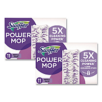 PowerMop Mopping Pads, 11.41 x 5.31, 11/Box, 2 Boxes/Carton (12868)