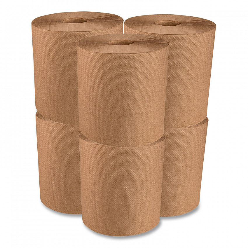 Brown Roll Towel, 1-Ply, 7.87" x 800 ft, Brown, 6 Rolls/Carton (NP6800EN)