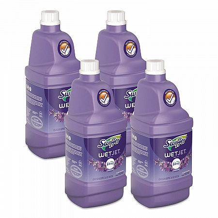WetJet System Cleaning-Solution Refill, Lavender Scent, 1.25 L Bottle, 4/Carton (77811CT)