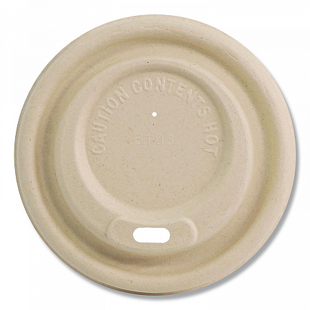 Fiber Lids for Cups, Fits 10 to 20 oz Hot Cups, Natural, 1,000/Carton (CULFB12GNLF)