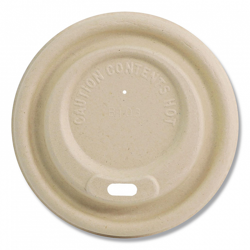Fiber Lids for Cups, Fits 10 to 20 oz Hot Cups, Natural, 1,000/Carton (CULFB12GNLF)