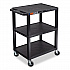 TUFFY Three-Shelf Multipurpose Utility Cart, Plastic, 300 lb Capacity, 26.5