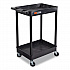 ENDURA Two-Shelf Utility Cart, Plastic, 300 lb Capacity, 26.5