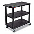 TUFFY XL Three-Shelf Multipurpose Utility Cart, Plastic, 300 lb Capacity, 35.25