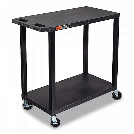 TUFFY XL Two-Shelf Multipurpose Utility Cart, Plastic, 400 lb Capacity, 35.25