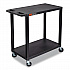 TUFFY XL Two-Shelf Multipurpose Utility Cart, Plastic, 400 lb Capacity, 35.25